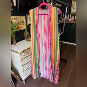 Vintage Silverado Multicolor Duster Cardigan Southwestern Medium